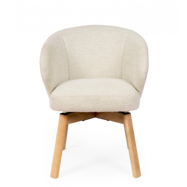 Silla Giratoria Dolly Beige