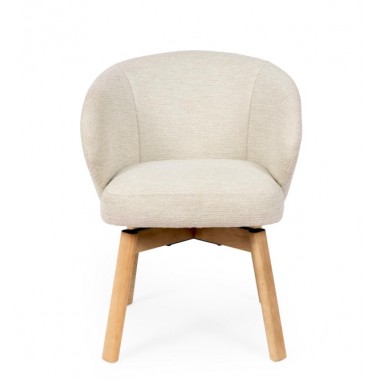 Silla Giratoria Dolly Beige