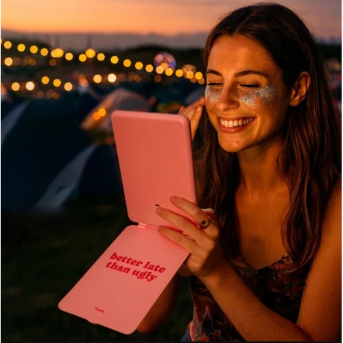 Espejo Led Portátil “Better late than Ugly”