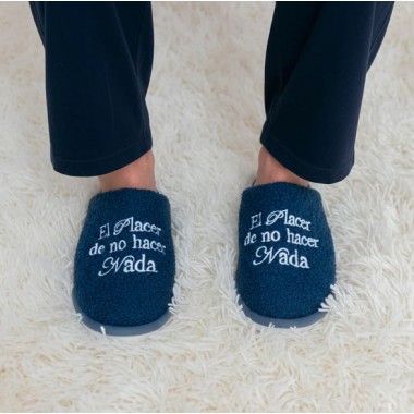 Zapatillas “El placer de no hacer nada” Azul