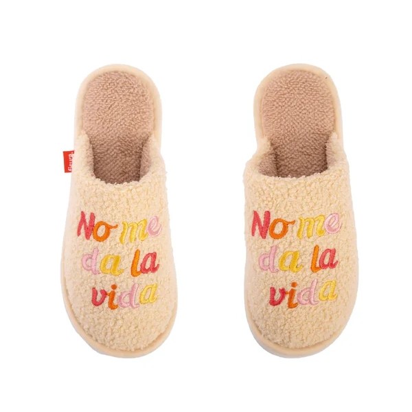 Zapatillas “No me da la vida” Beige