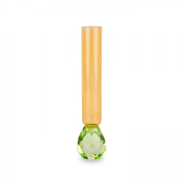 Florero Diamante Verde Naranja