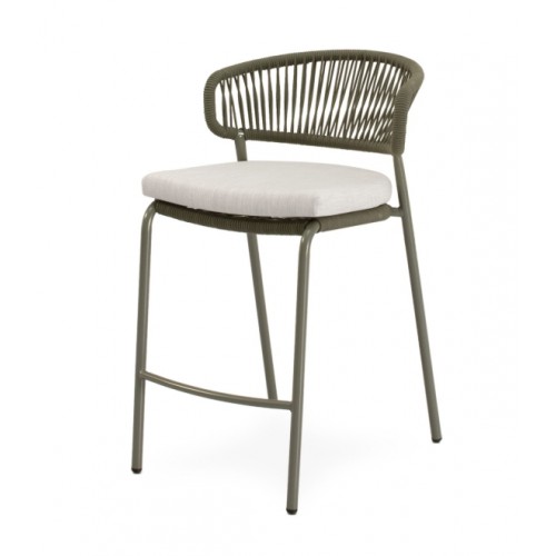 Taburete Exterior Cuerda Verde
