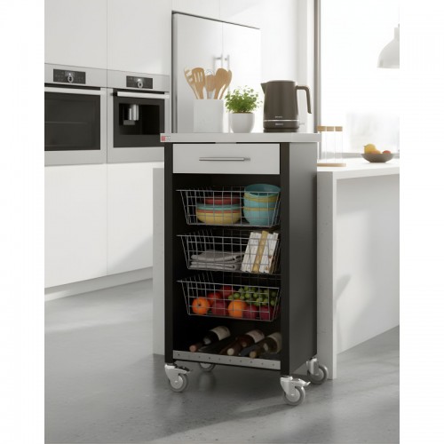 Carro Cocina Verdulero Chelsea Negro 2