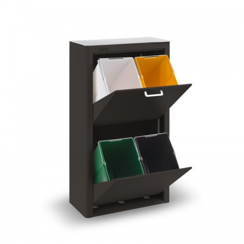 Cubo de Reciclaje Cubek Negro 2