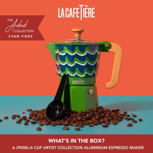 Cafetera Espresso La Cafetière Venice 6 Tazas Cyan