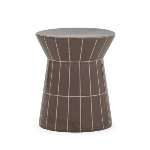 Taburete Mesa Cerámica Marrón