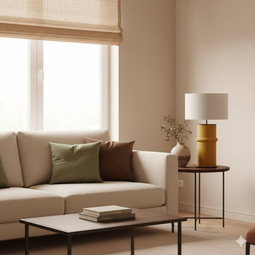 Lámpara Sobremesa Bambú Oro 2