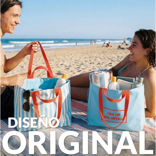 Bolsa de playa “Out of the office” 2