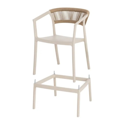 Taburete Silla PP Beige Contract