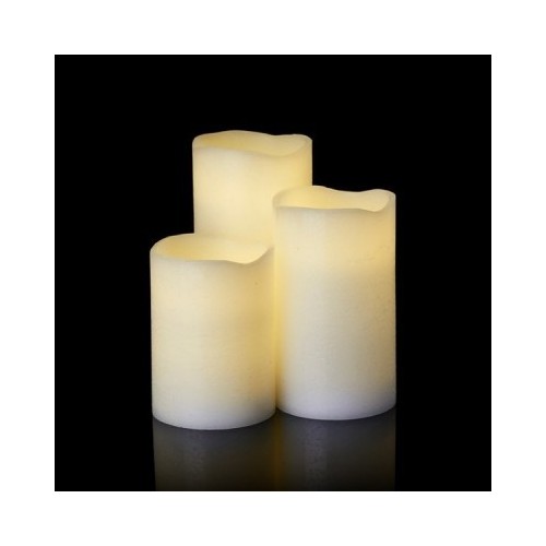Set 3 Velas Led Sara Blancas Sirius 2
